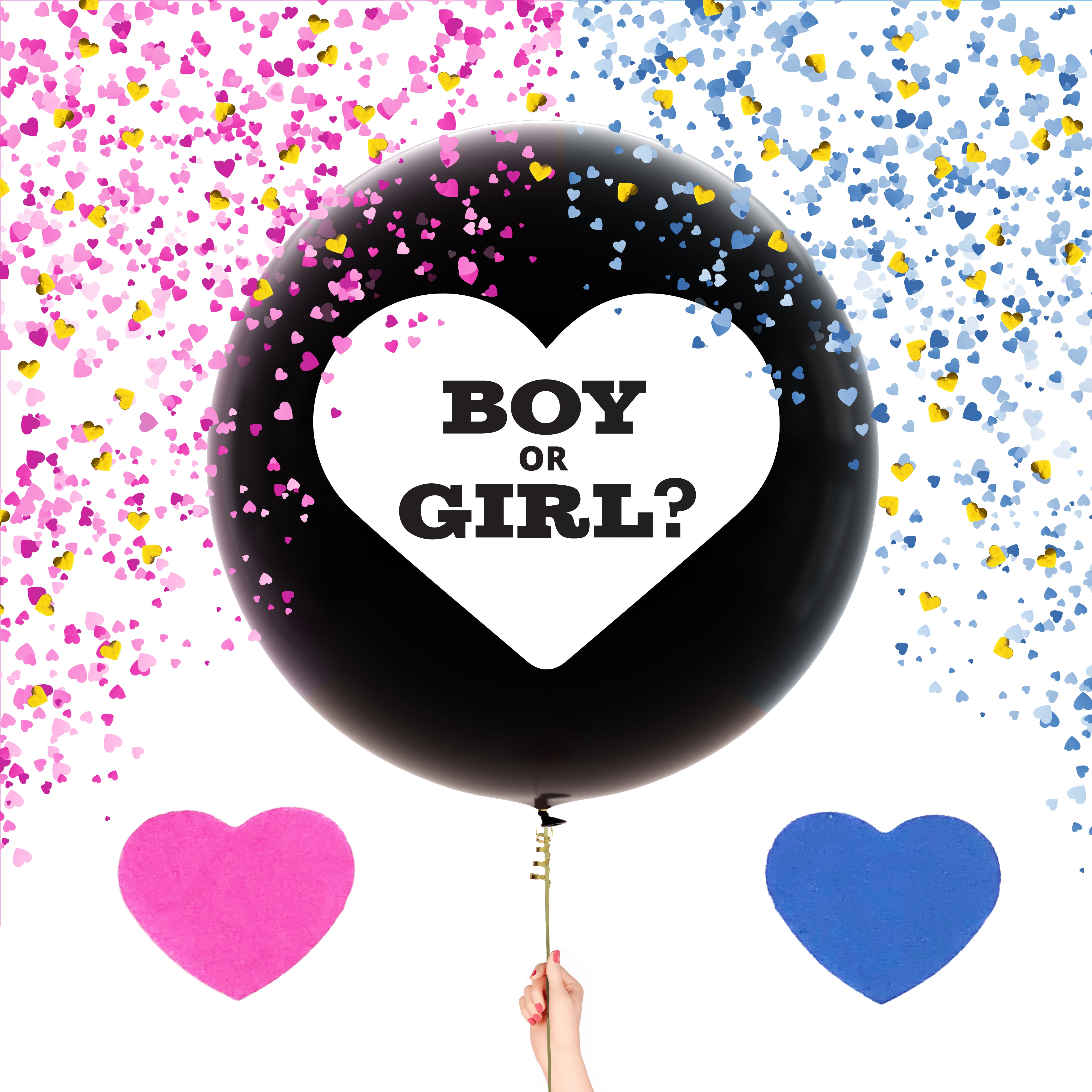 Baby Gender Reveal Balloon Giant 36 Inch Reveal Kit