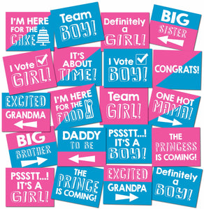 Baby Gender Reveal Party Photo Booth Props