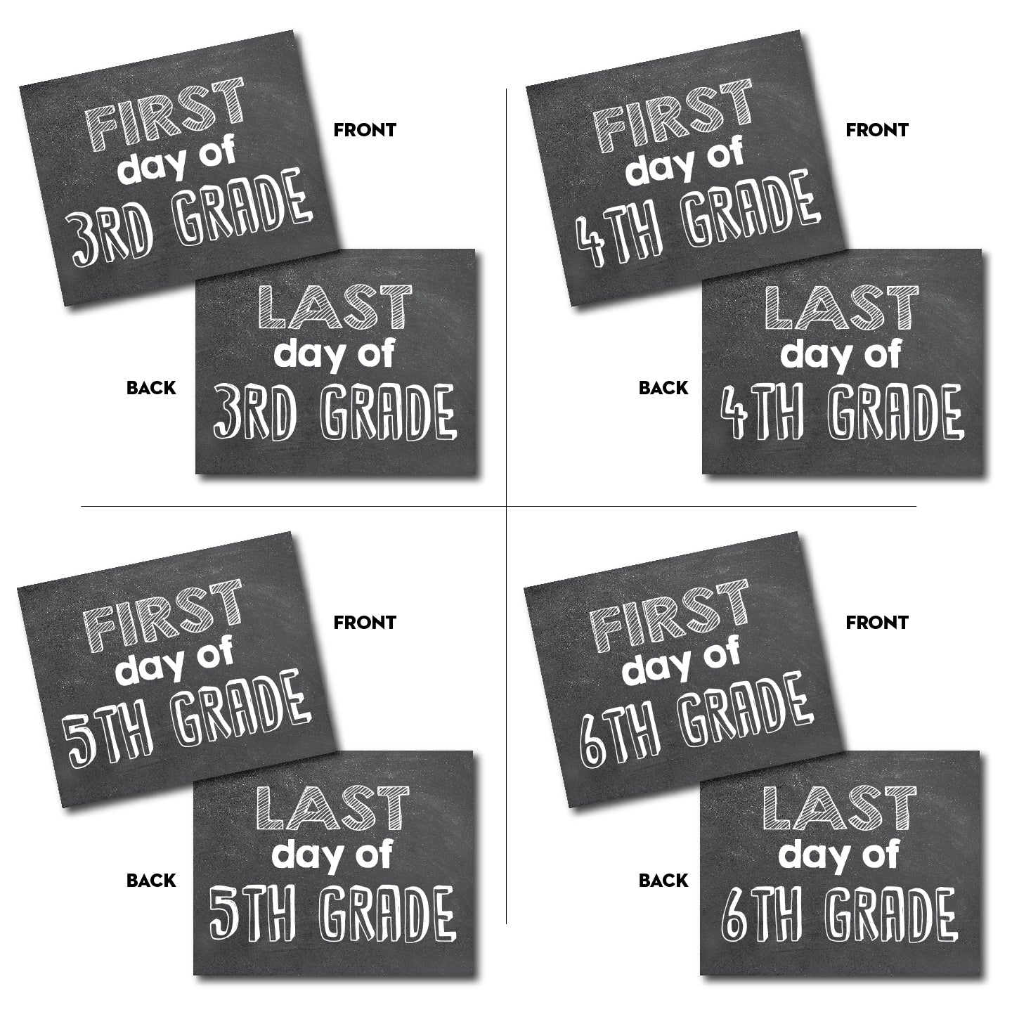 Grade Signs for Pictures